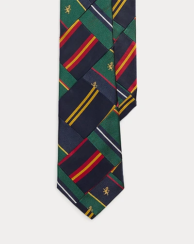 Patchwork Silk Repp Tie