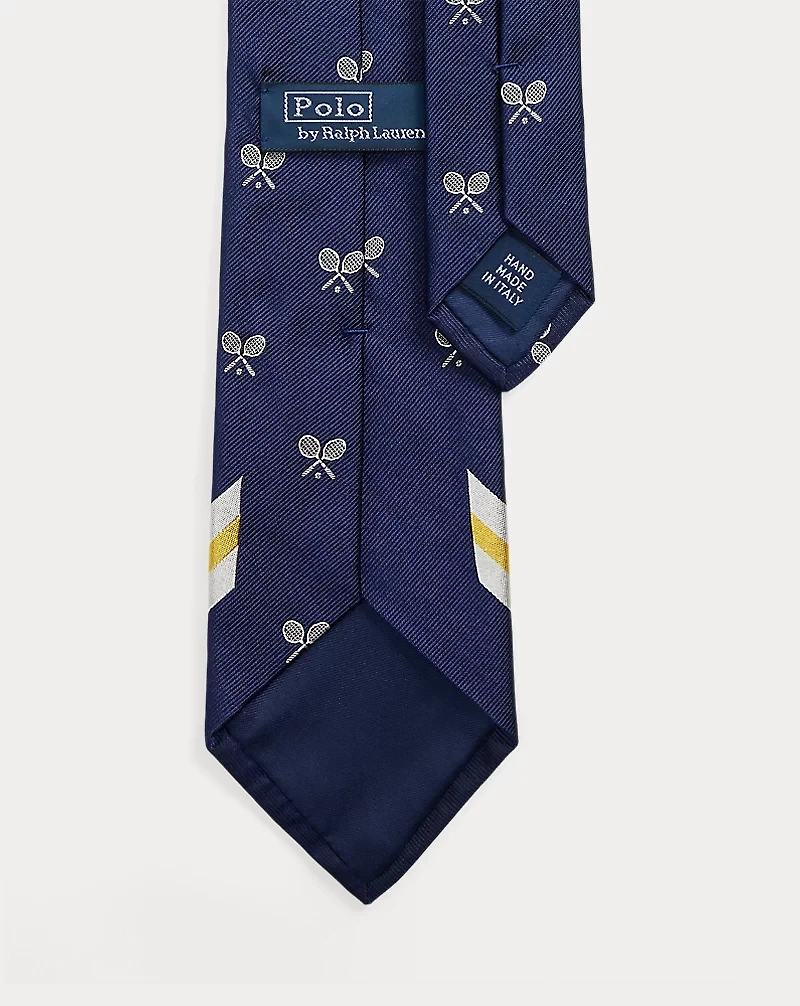 Tennis-Racquet Silk Repp Tie