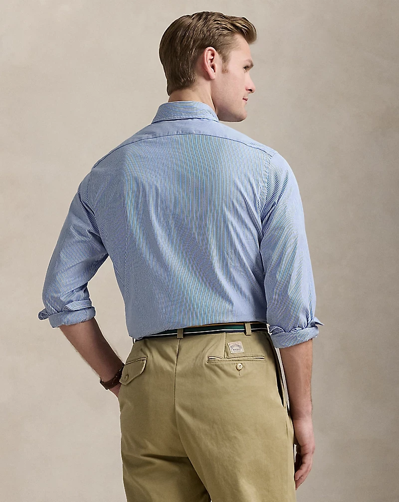 Classic Fit Striped Popover Shirt