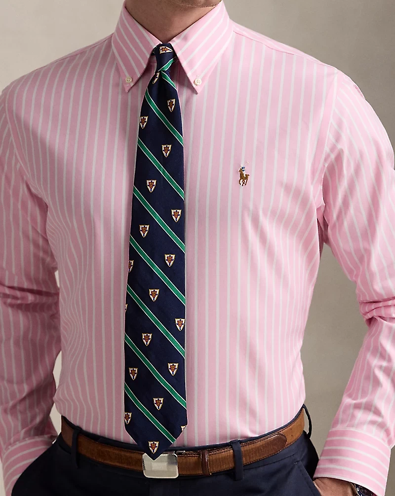 Custom Fit Striped Pinpoint Oxford Shirt