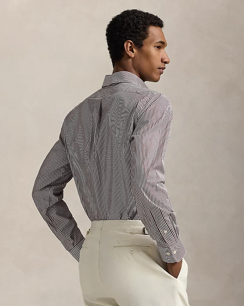 Custom Fit Striped Poplin Shirt