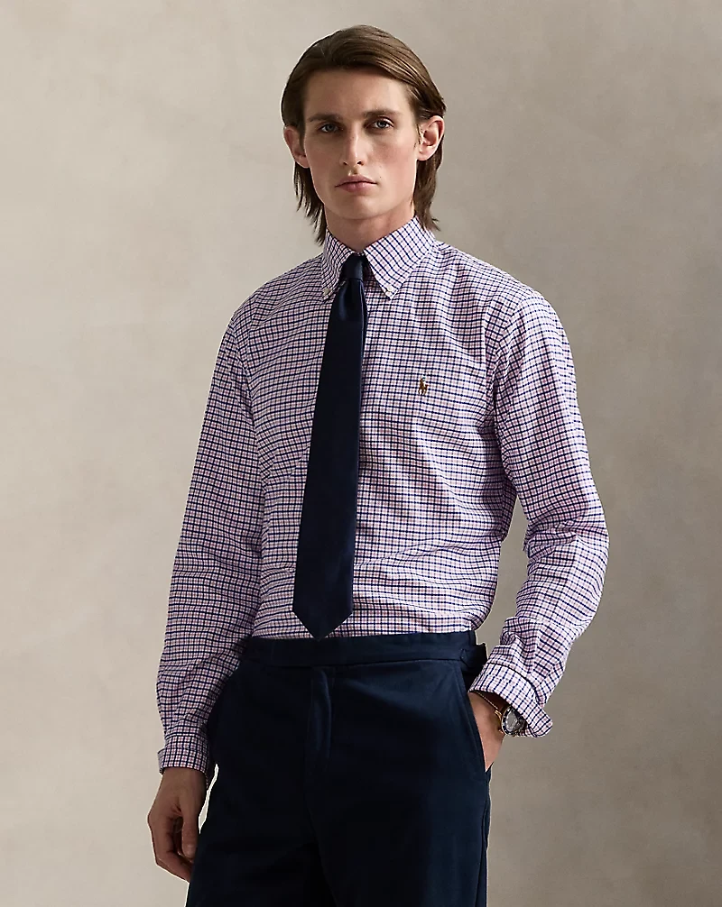 Custom Fit Checked Pinpoint Oxford Shirt