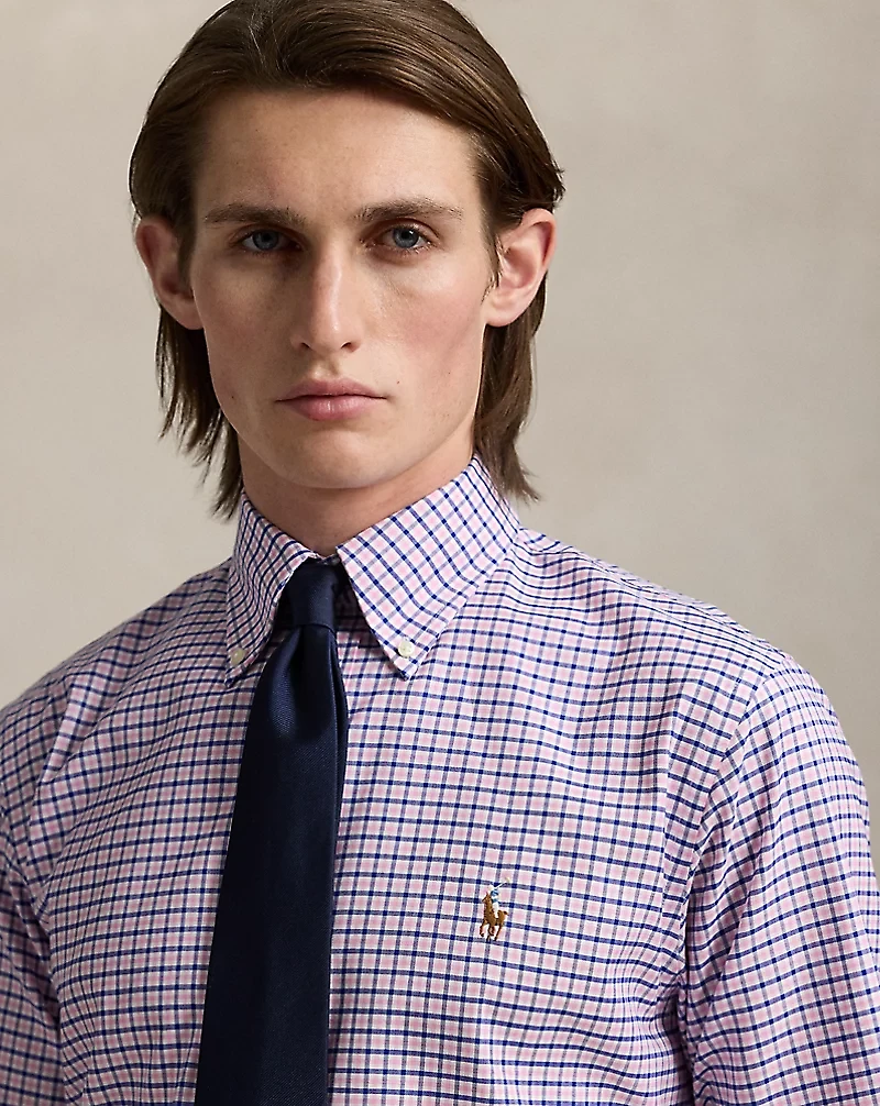 Custom Fit Checked Pinpoint Oxford Shirt