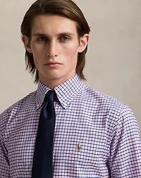 Custom Fit Checked Pinpoint Oxford Shirt