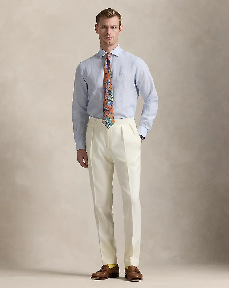 Custom Fit Striped Linen Shirt
