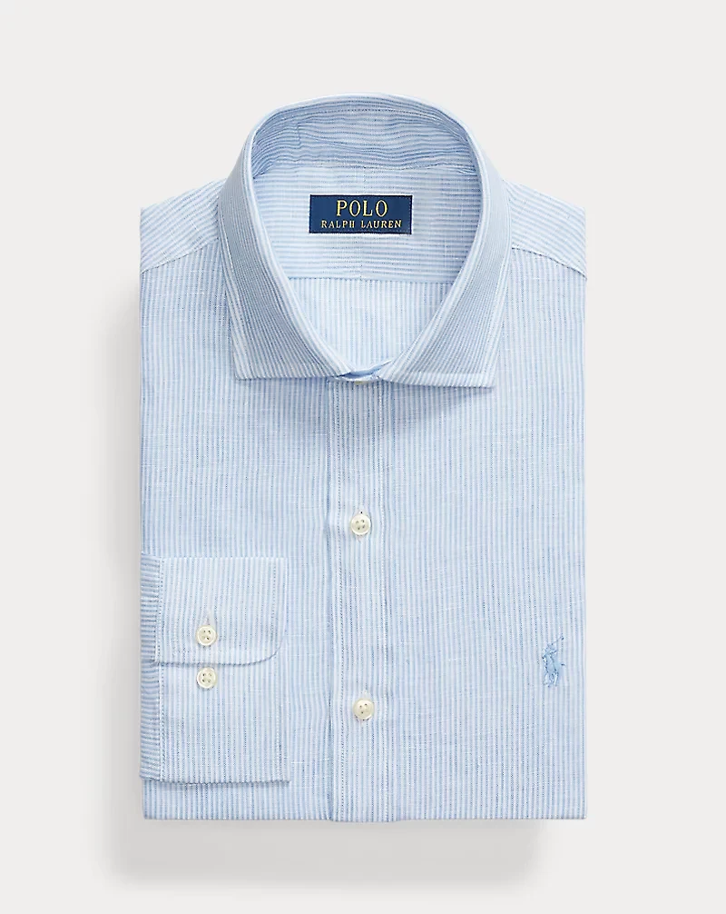 Custom Fit Striped Linen Shirt