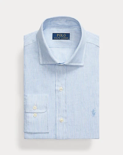 Custom Fit Striped Linen Shirt