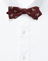 Dog-Print Wool Challis Bow Tie