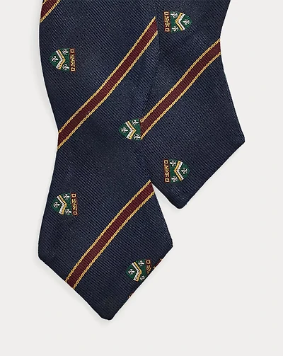 Striped Silk Twill Club Bow Tie