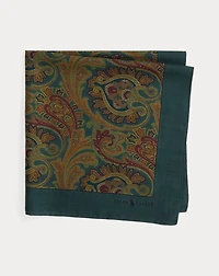 Paisley Wool-Silk Bandanna