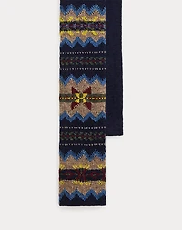 Fair Isle Knit Wool Tie