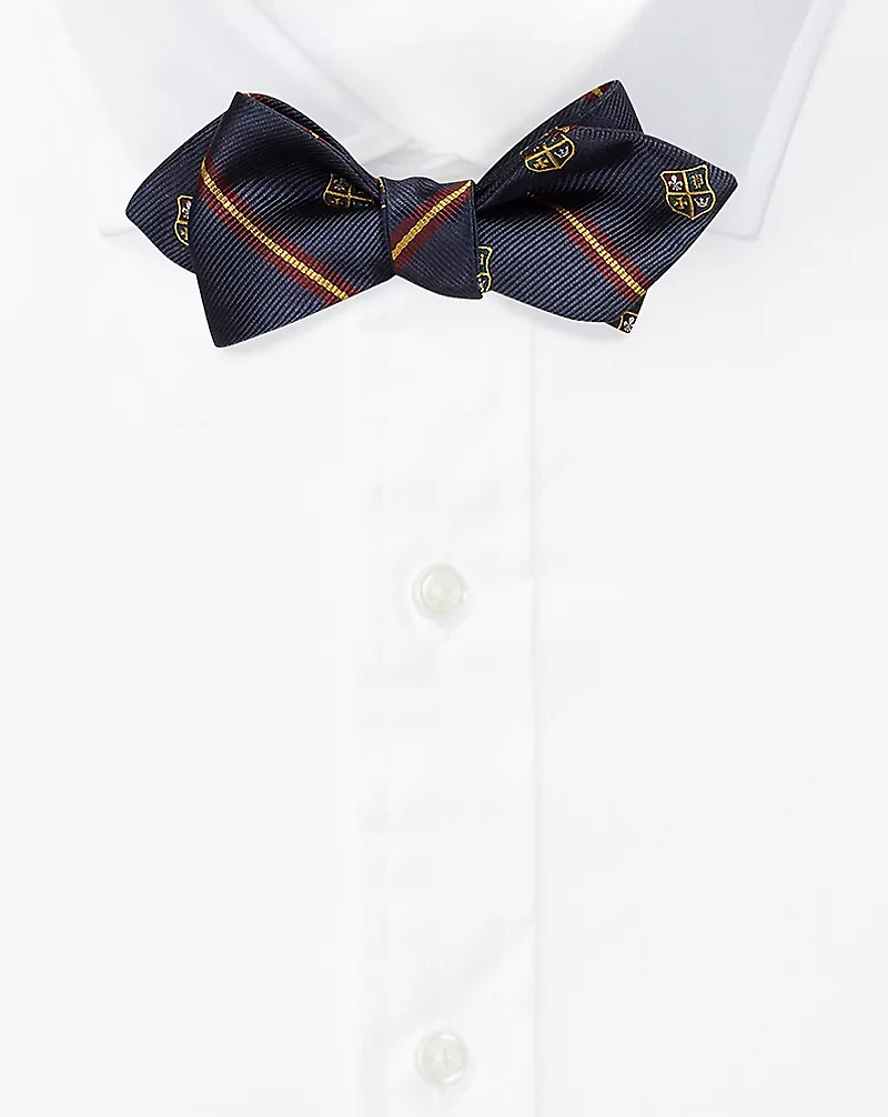Striped Silk Club Bow Tie