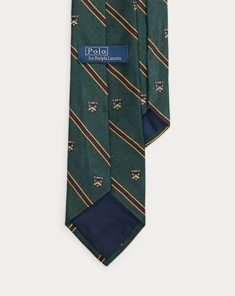Striped Wool-Silk Club Tie