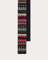 Fair Isle Knit Wool Tie