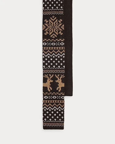 Reindeer Knit Wool Tie 