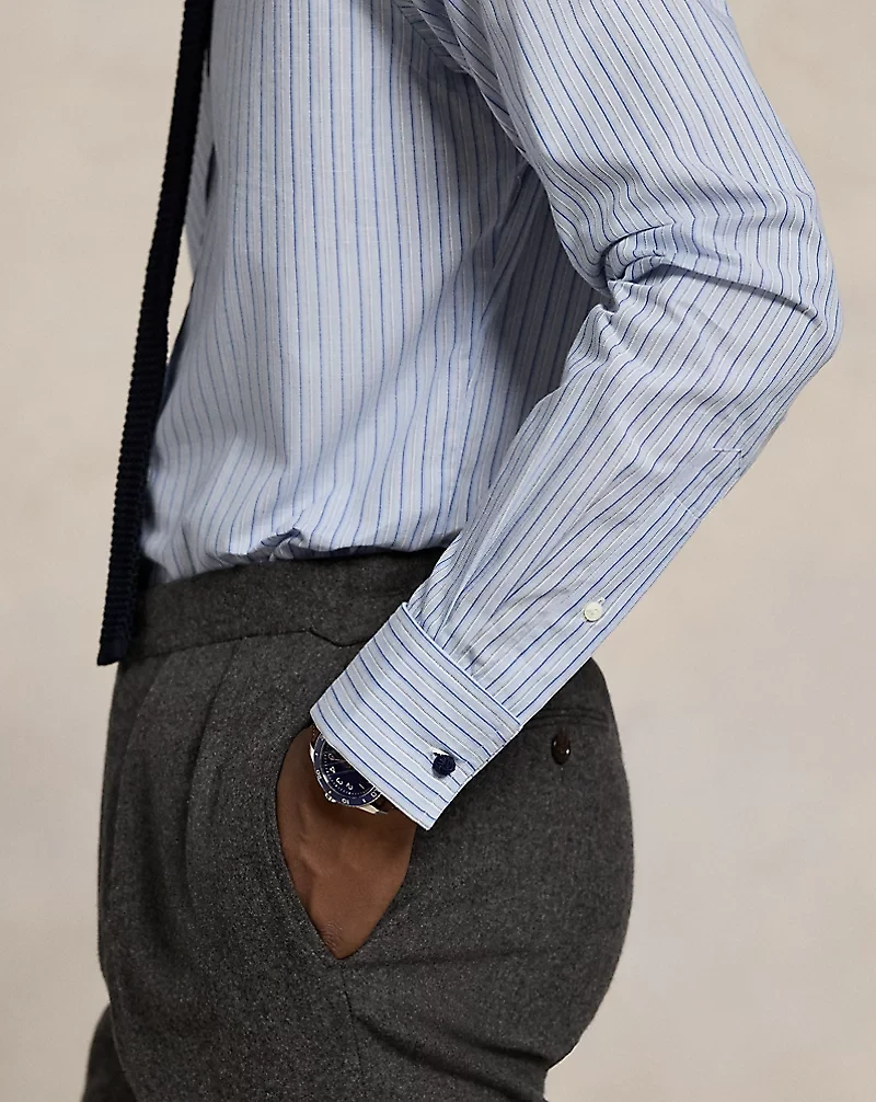 Custom Fit Striped French Cuff Shirt
