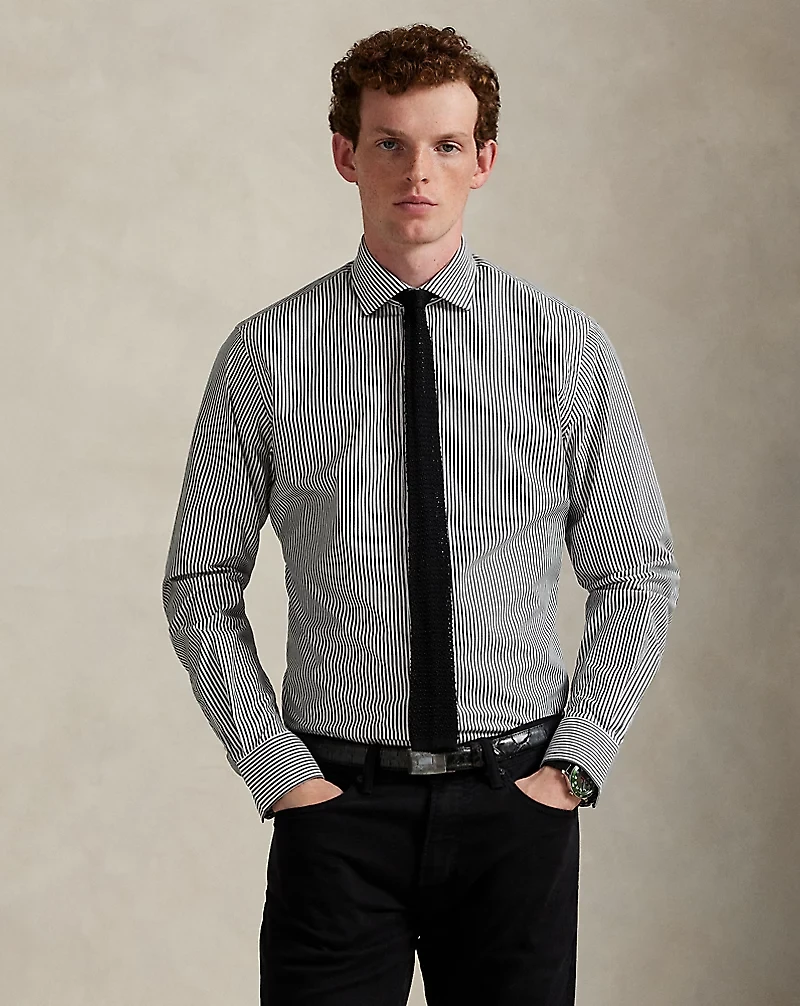 Custom Fit Striped Poplin Shirt