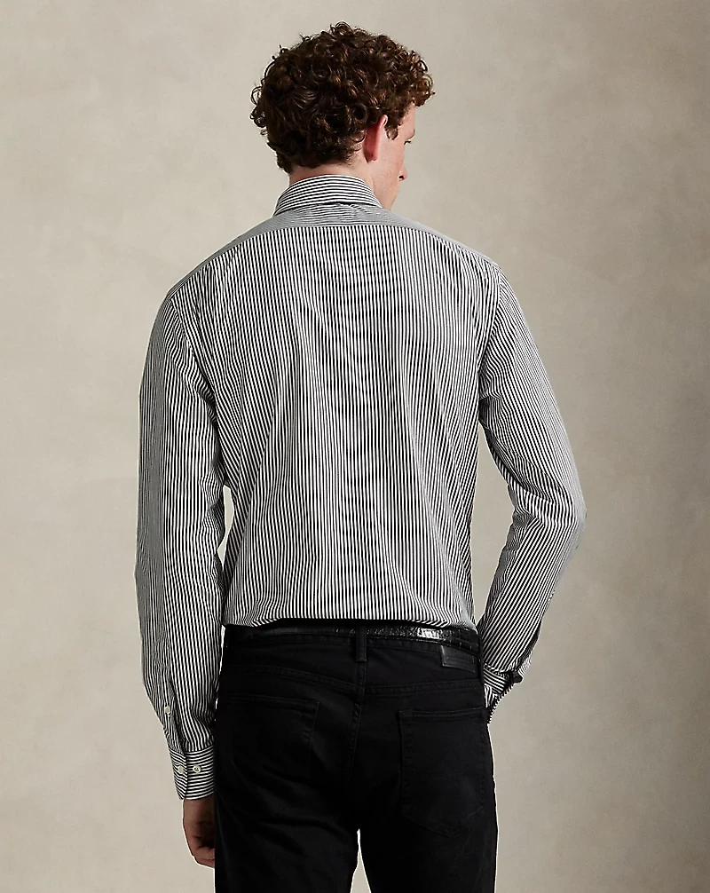 Custom Fit Striped Poplin Shirt