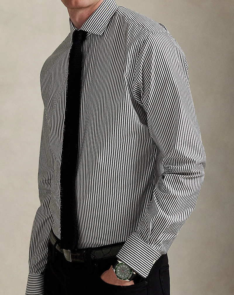 Custom Fit Striped Poplin Shirt