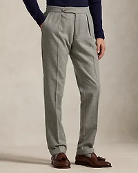 Pleated Wool Flannel Trouser