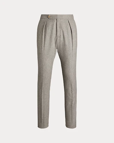 Pleated Wool Flannel Trouser