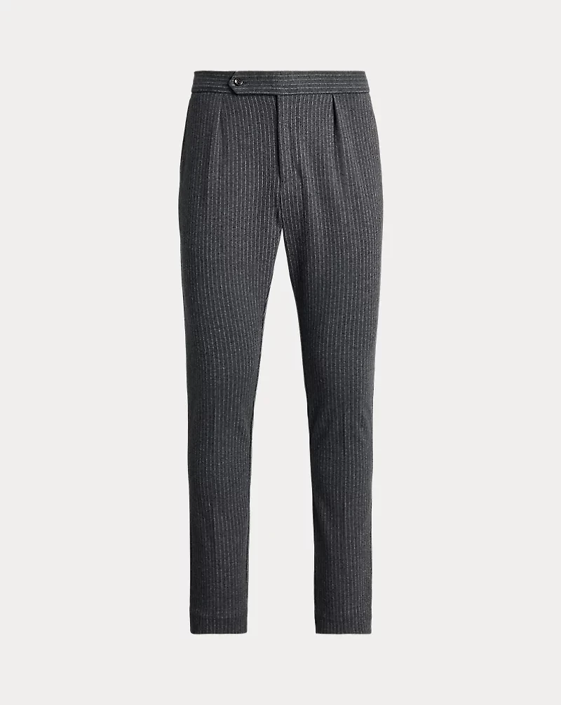 Pinstripe Knit Suit Trouser