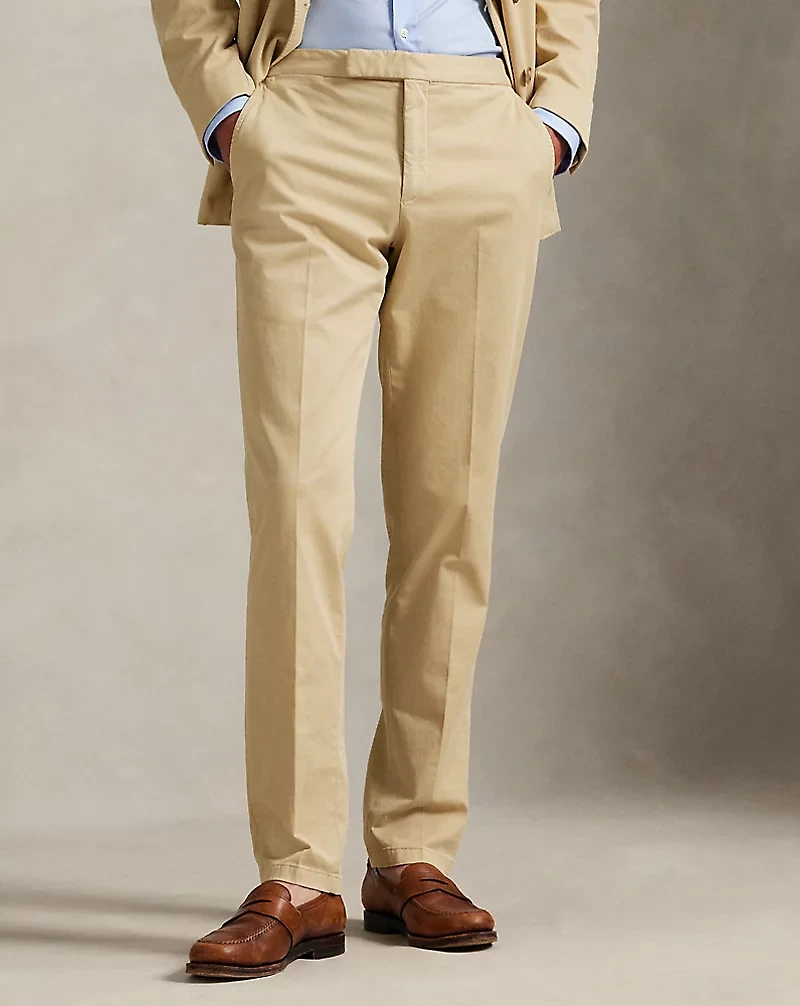 Garment-Dyed Stretch Chino Suit Trouser