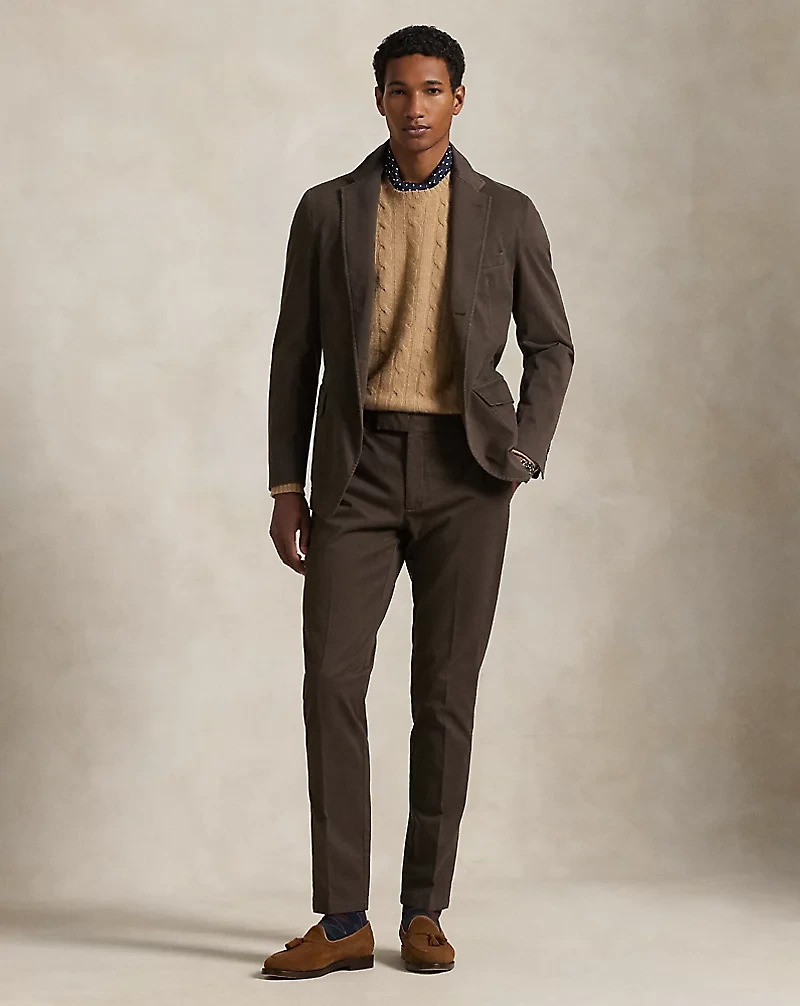 Garment-Dyed Stretch Chino Suit Trouser
