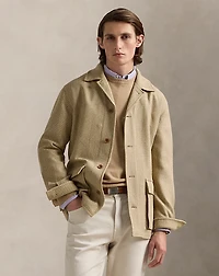 Tailored Silk Herringbone Jacket