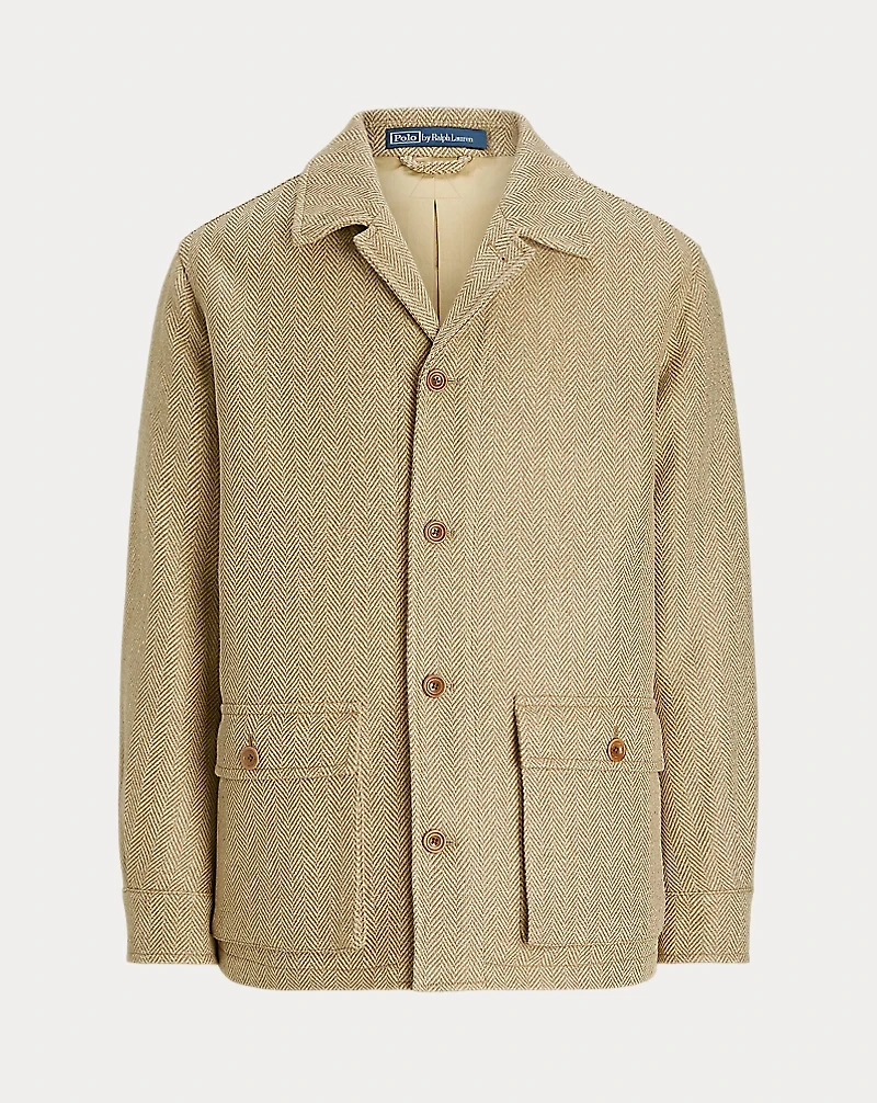 Tailored Silk Herringbone Jacket