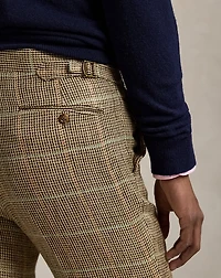 Tick-Weave Linen-Silk Suit Trouser