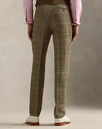 Glen Plaid Linen-Blend Suit Trouser