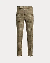 Glen Plaid Linen-Blend Suit Trouser