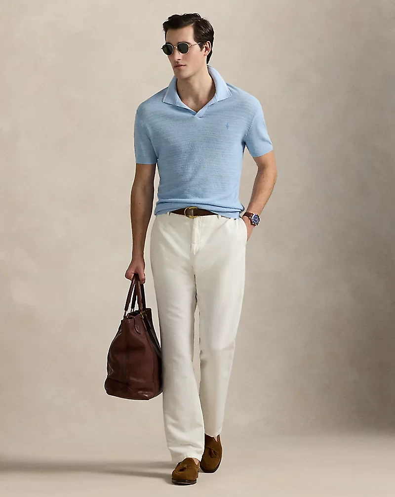 Slub Cotton-Linen Suit Trouser