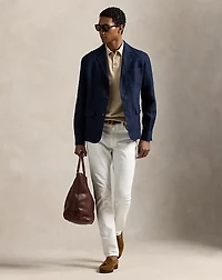 Tailored Linen-Cotton Herringbone Jacket