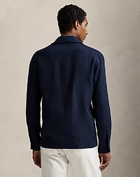 Tailored Linen-Cotton Herringbone Jacket