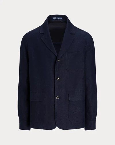 Tailored Linen-Cotton Herringbone Jacket