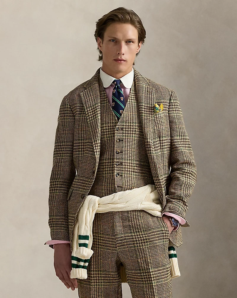 Polo Tailored Glen Plaid Suit Jacket