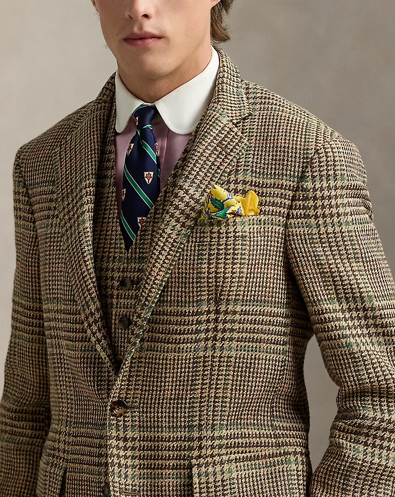 Polo Tailored Glen Plaid Suit Jacket
