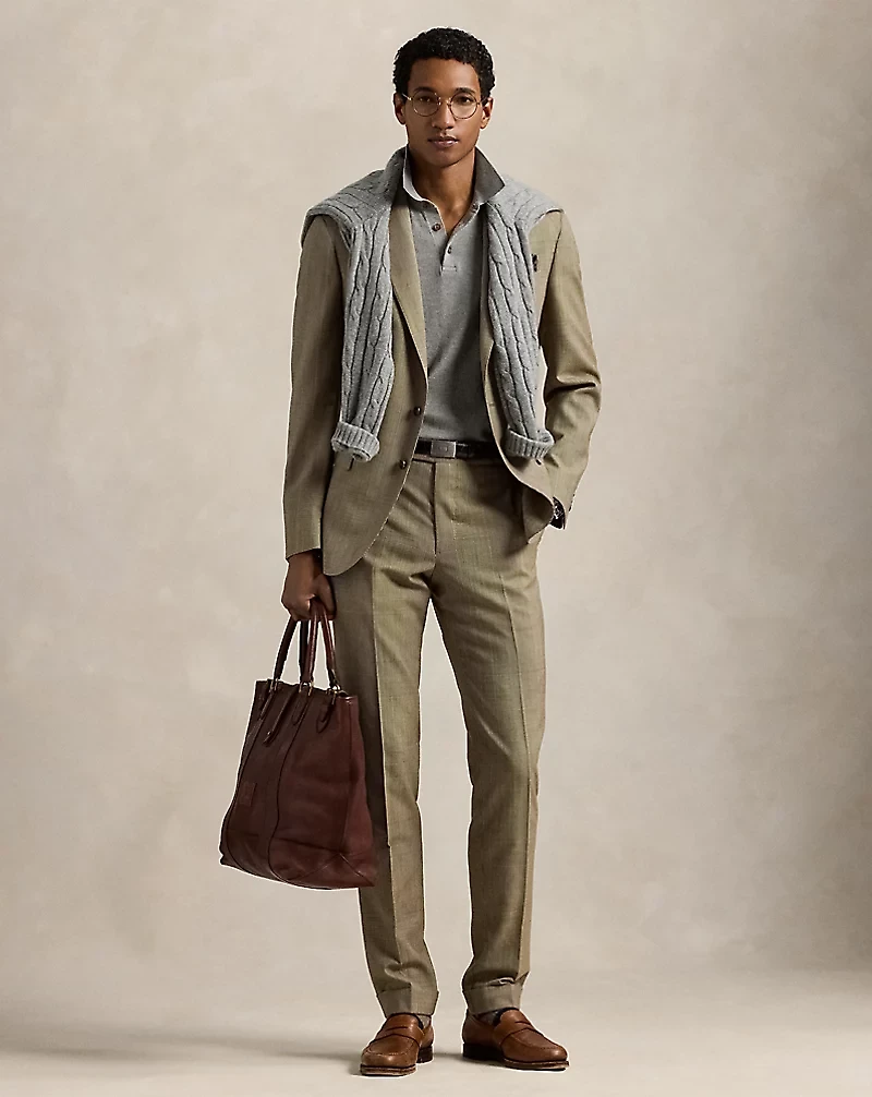 Polo Tailored Glen Plaid Wool Suit