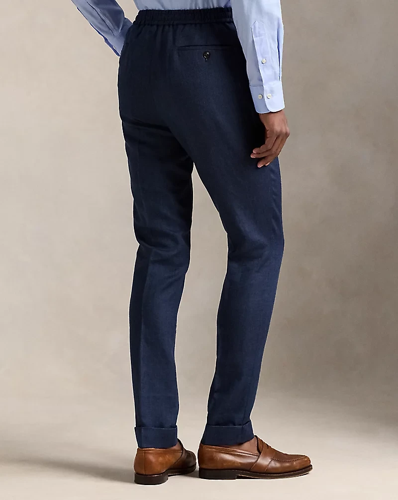 Pleated Nailhead Suit Trouser