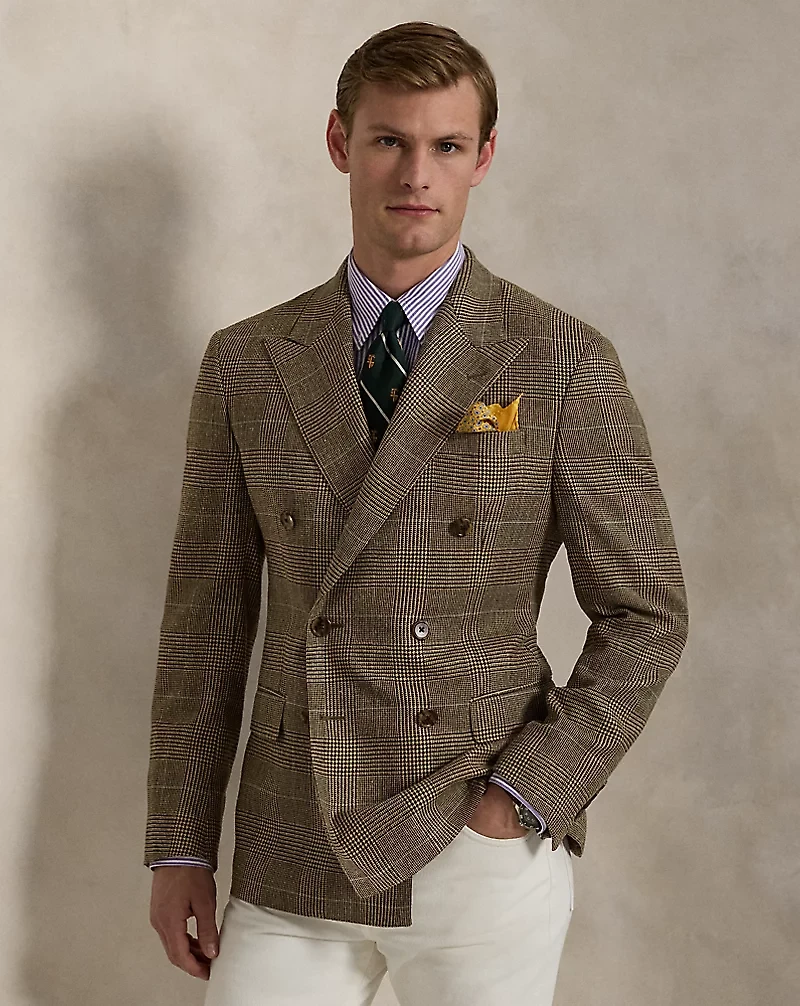 Polo Tailored Glen Plaid Suit Jacket