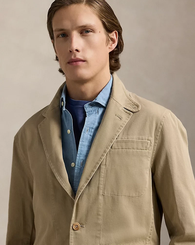 Tailored Slub Twill Suit Jacket