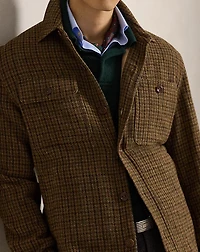 Plaid Wool Twill Shirt Jacket