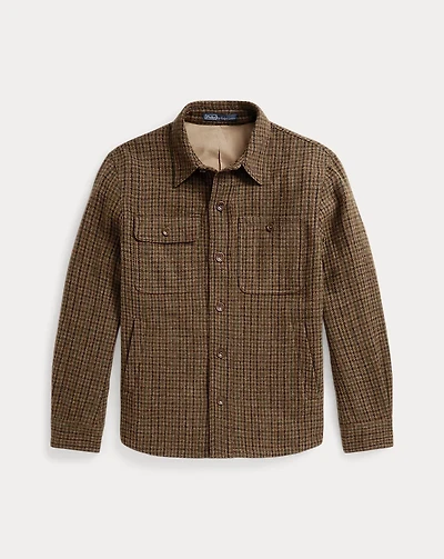 Plaid Wool Twill Shirt Jacket