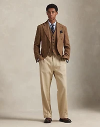 Tick-Weave Tweed Vest