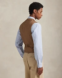 Tick-Weave Tweed Vest