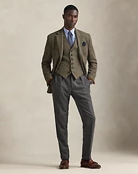 Plaid Wool Tweed Vest