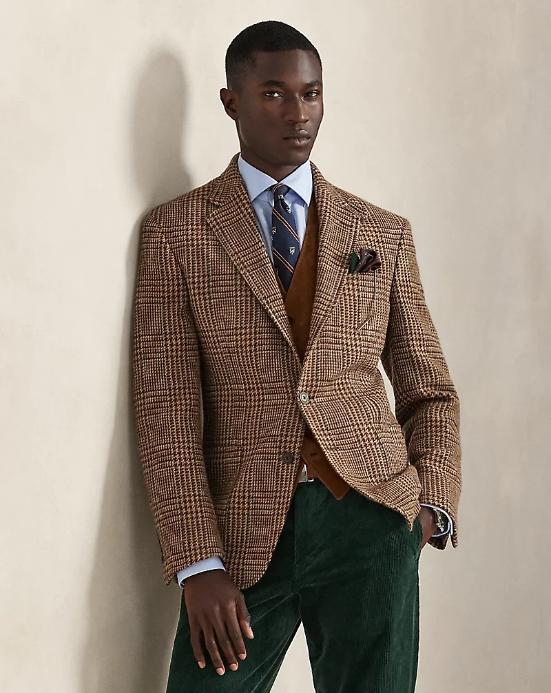 Polo Tailored Glen Plaid Suit Jacket