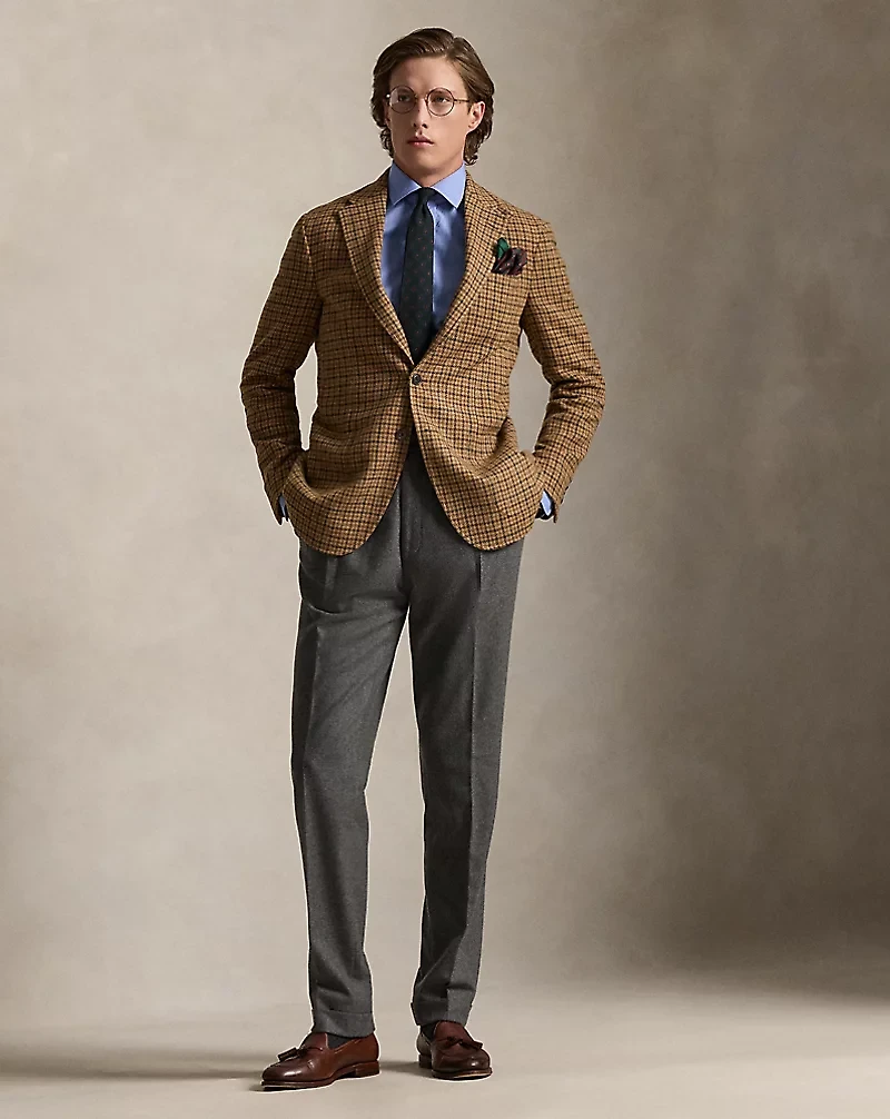 Polo Tailored Fit Plaid Tweed Sport Coat